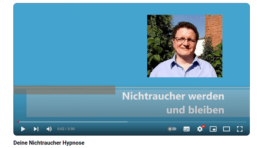Raucherentwöhnung Brandenburg 
 - Nichtraucher werden und bleiben - Beitragsbild für ein YouTube Video