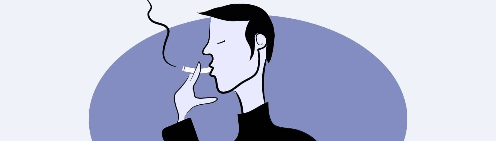 Nichtraucherhypnose - Berlin Grafik eines Rauchers mit Zigarette
