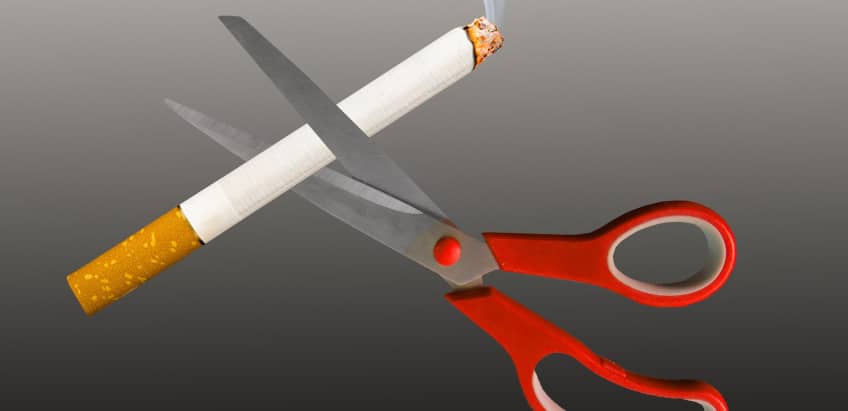 Rauchstopp zum Jahreswechsel - abgeschnittene Zigarette